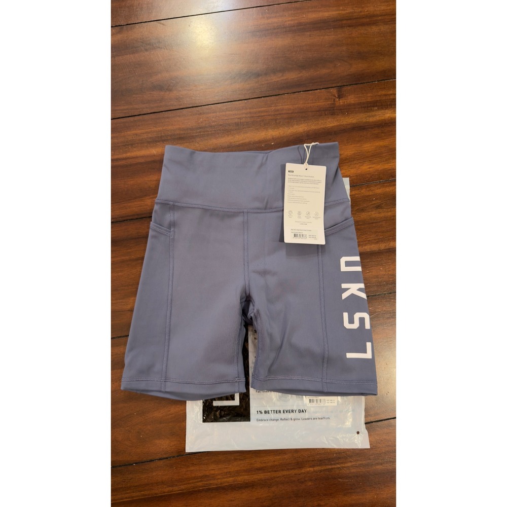 LSKD Rep Ultra High-Rise 6 Short Pockets Night Shadow Blue Small NWT